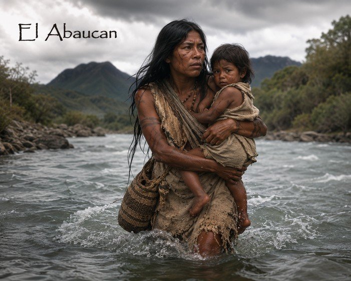 La India del Portezuelo con su hijo